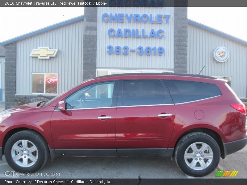 Red Jewel Tintcoat / Ebony 2010 Chevrolet Traverse LT
