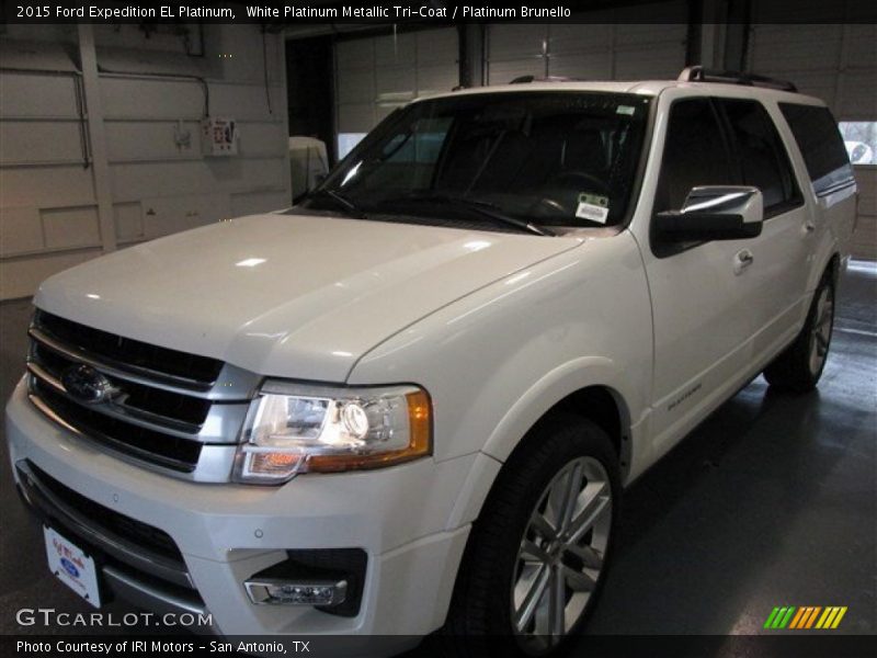 White Platinum Metallic Tri-Coat / Platinum Brunello 2015 Ford Expedition EL Platinum