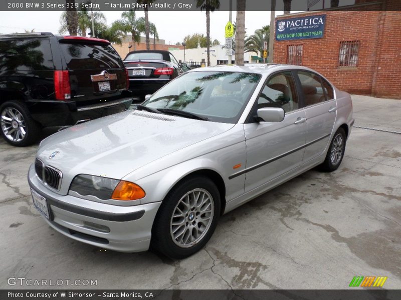 Titanium Silver Metallic / Grey 2000 BMW 3 Series 328i Sedan