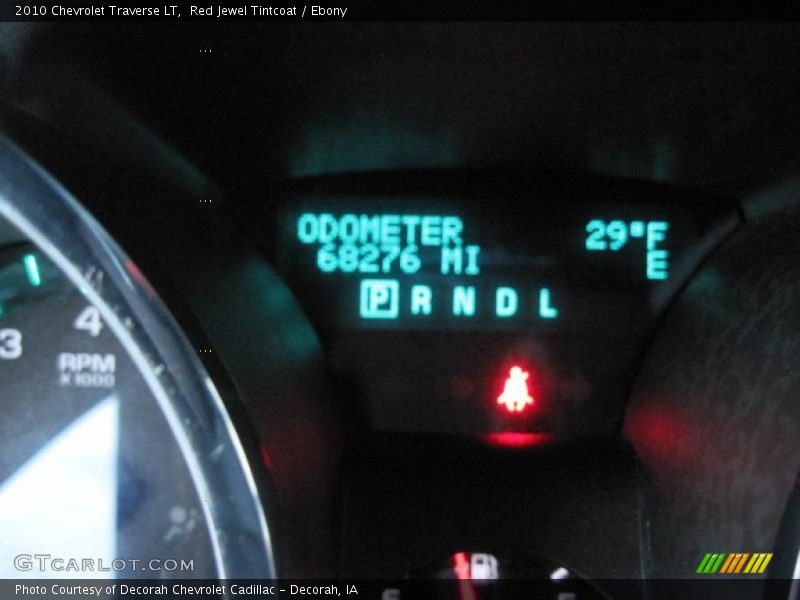 Red Jewel Tintcoat / Ebony 2010 Chevrolet Traverse LT