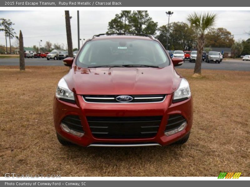 Ruby Red Metallic / Charcoal Black 2015 Ford Escape Titanium