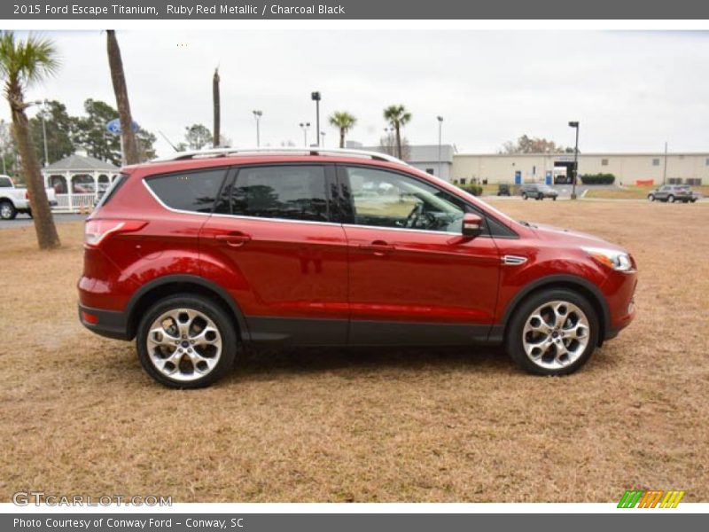Ruby Red Metallic / Charcoal Black 2015 Ford Escape Titanium