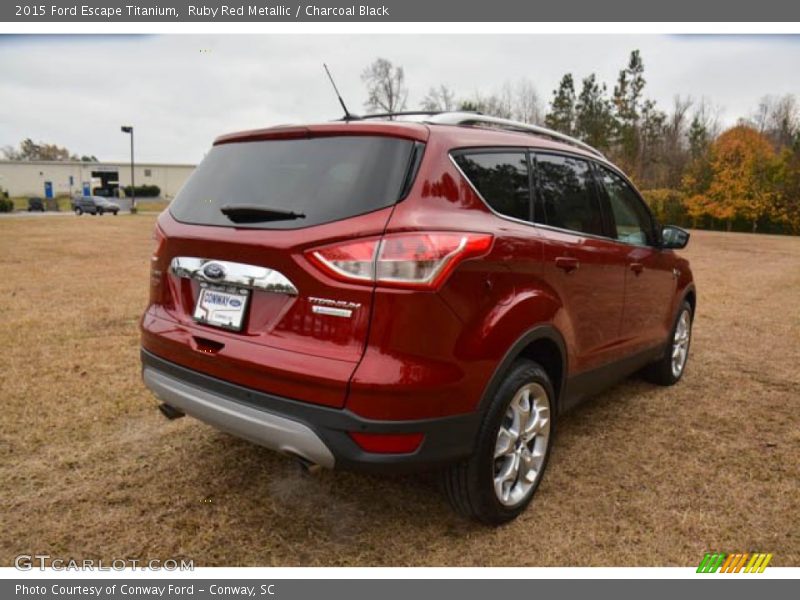 Ruby Red Metallic / Charcoal Black 2015 Ford Escape Titanium