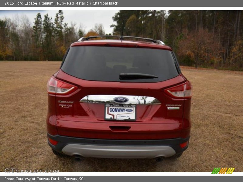 Ruby Red Metallic / Charcoal Black 2015 Ford Escape Titanium