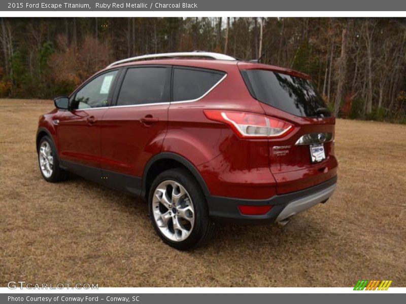 Ruby Red Metallic / Charcoal Black 2015 Ford Escape Titanium