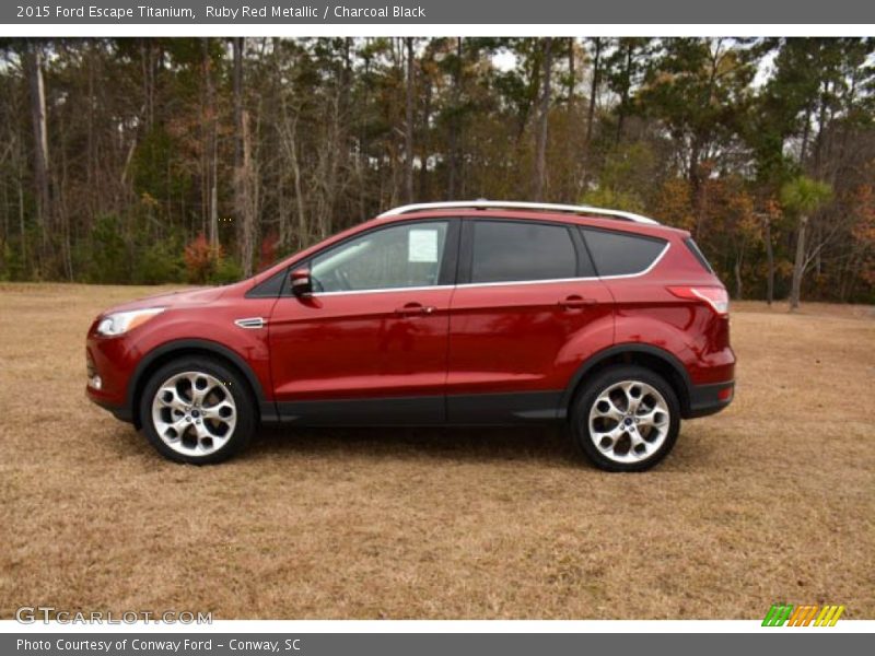 Ruby Red Metallic / Charcoal Black 2015 Ford Escape Titanium