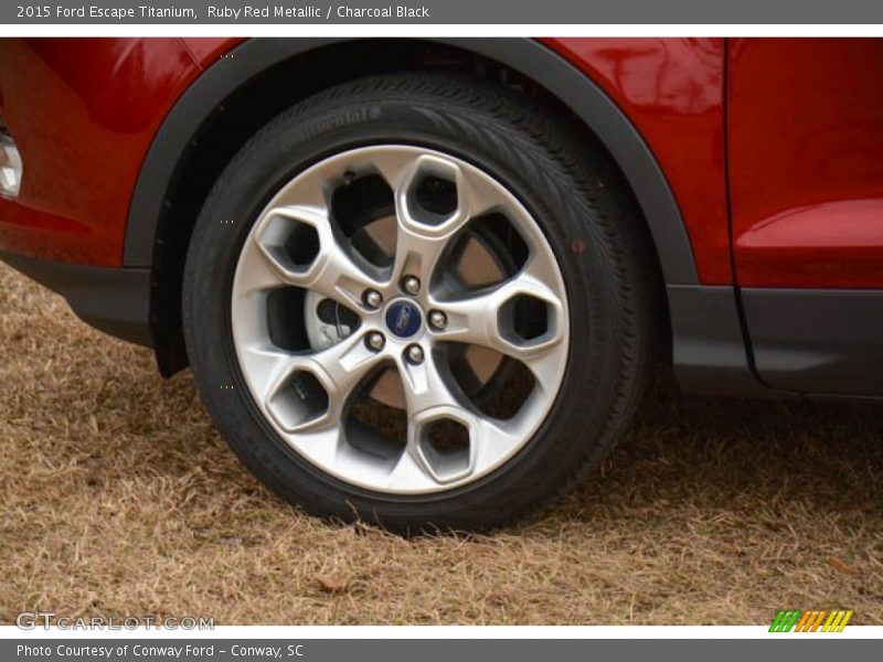Ruby Red Metallic / Charcoal Black 2015 Ford Escape Titanium