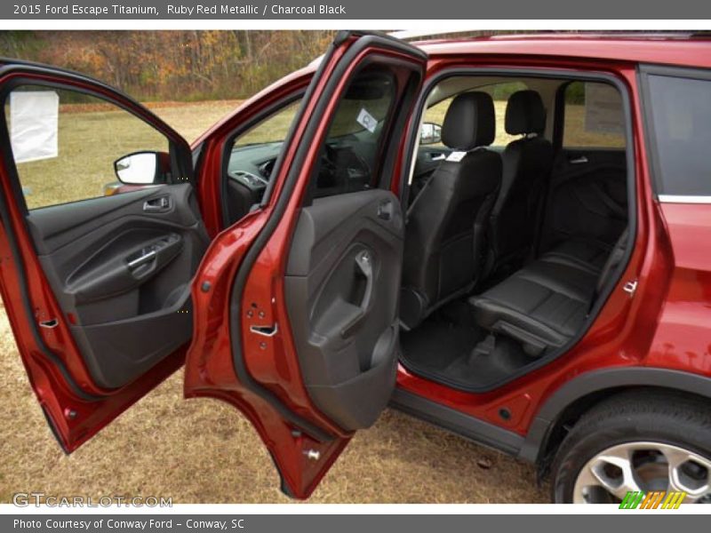 Ruby Red Metallic / Charcoal Black 2015 Ford Escape Titanium