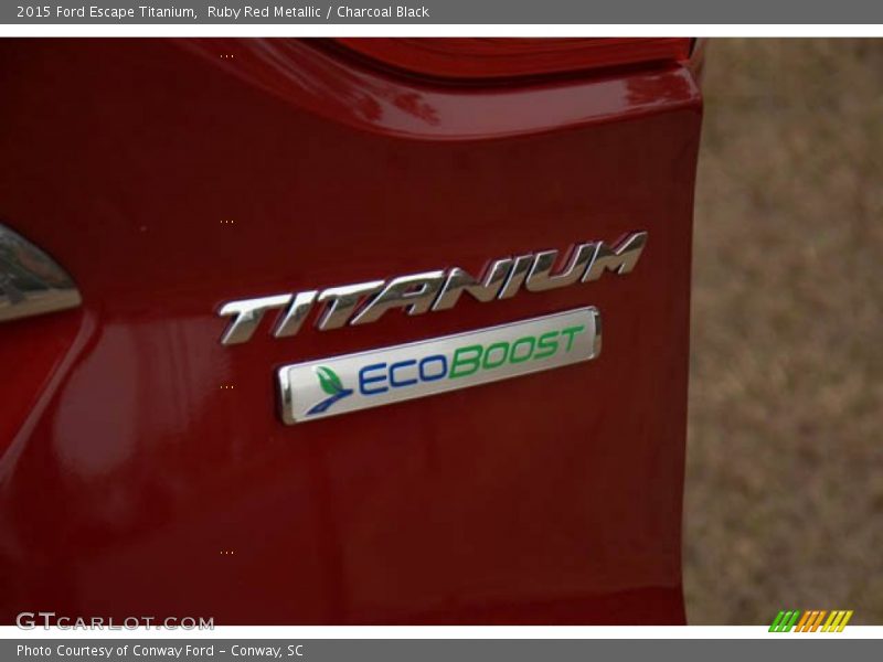 Ruby Red Metallic / Charcoal Black 2015 Ford Escape Titanium