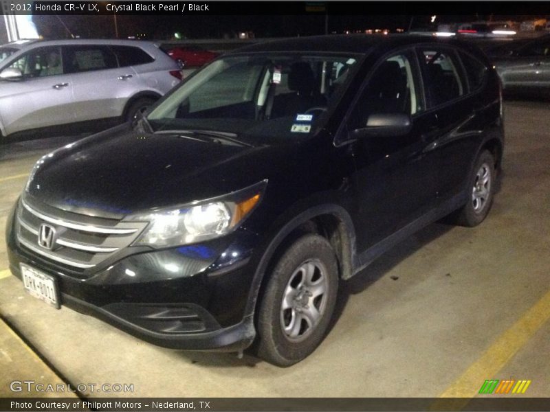 Crystal Black Pearl / Black 2012 Honda CR-V LX