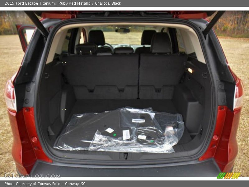 Ruby Red Metallic / Charcoal Black 2015 Ford Escape Titanium