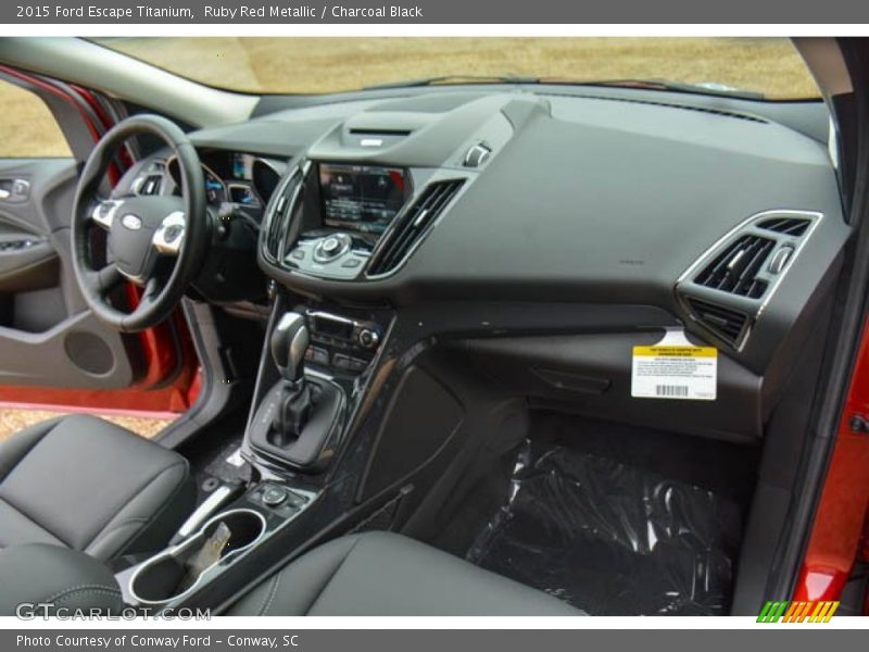 Ruby Red Metallic / Charcoal Black 2015 Ford Escape Titanium