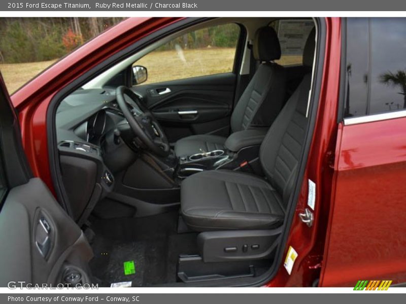 Ruby Red Metallic / Charcoal Black 2015 Ford Escape Titanium
