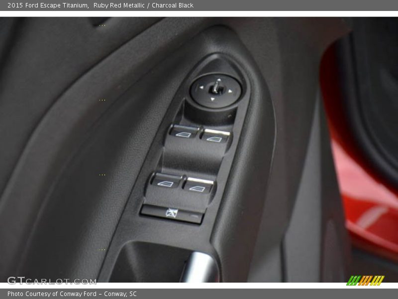 Ruby Red Metallic / Charcoal Black 2015 Ford Escape Titanium