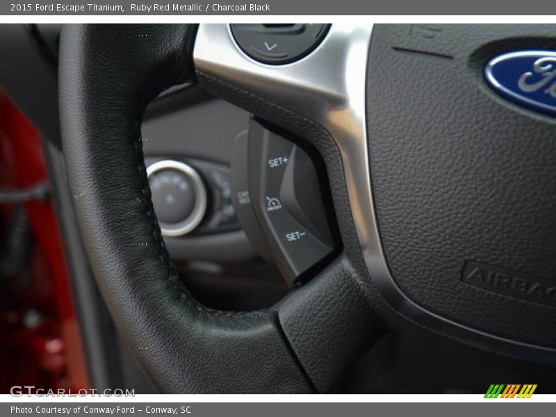 Ruby Red Metallic / Charcoal Black 2015 Ford Escape Titanium