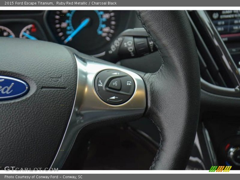 Ruby Red Metallic / Charcoal Black 2015 Ford Escape Titanium