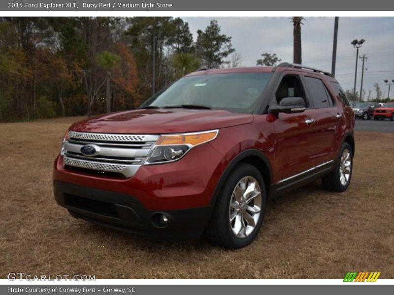 Ruby Red / Medium Light Stone 2015 Ford Explorer XLT