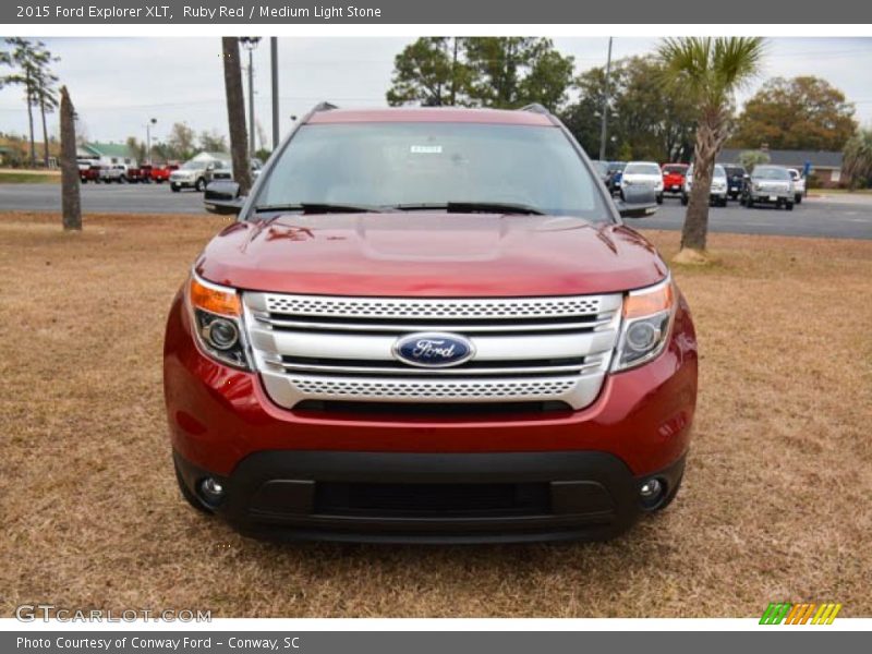Ruby Red / Medium Light Stone 2015 Ford Explorer XLT