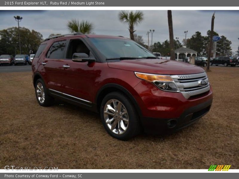 Ruby Red / Medium Light Stone 2015 Ford Explorer XLT