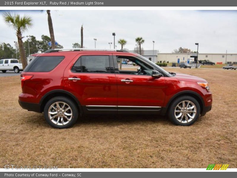 Ruby Red / Medium Light Stone 2015 Ford Explorer XLT