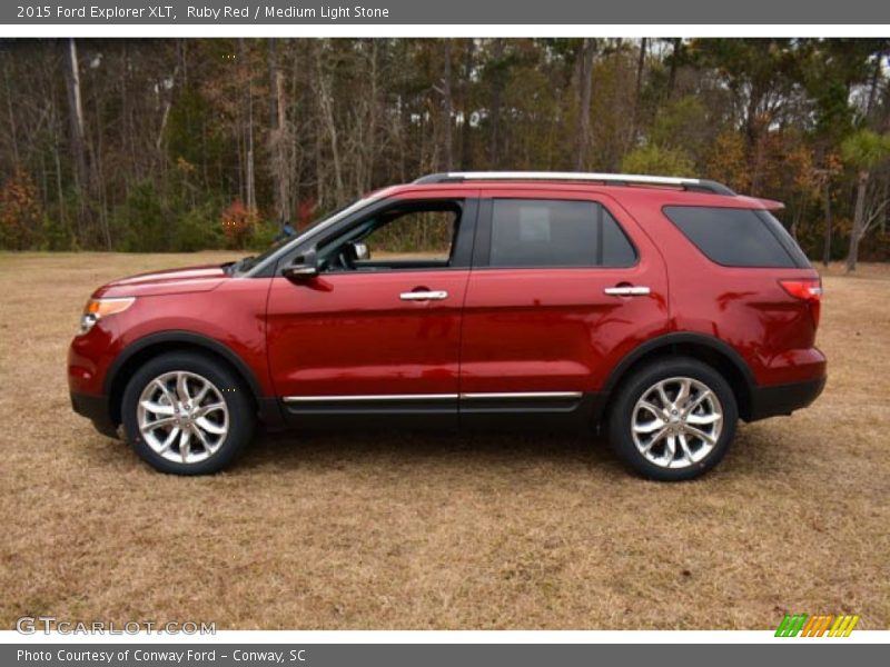 Ruby Red / Medium Light Stone 2015 Ford Explorer XLT