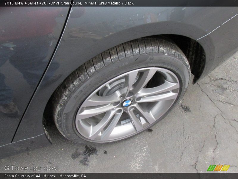 Mineral Grey Metallic / Black 2015 BMW 4 Series 428i xDrive Gran Coupe