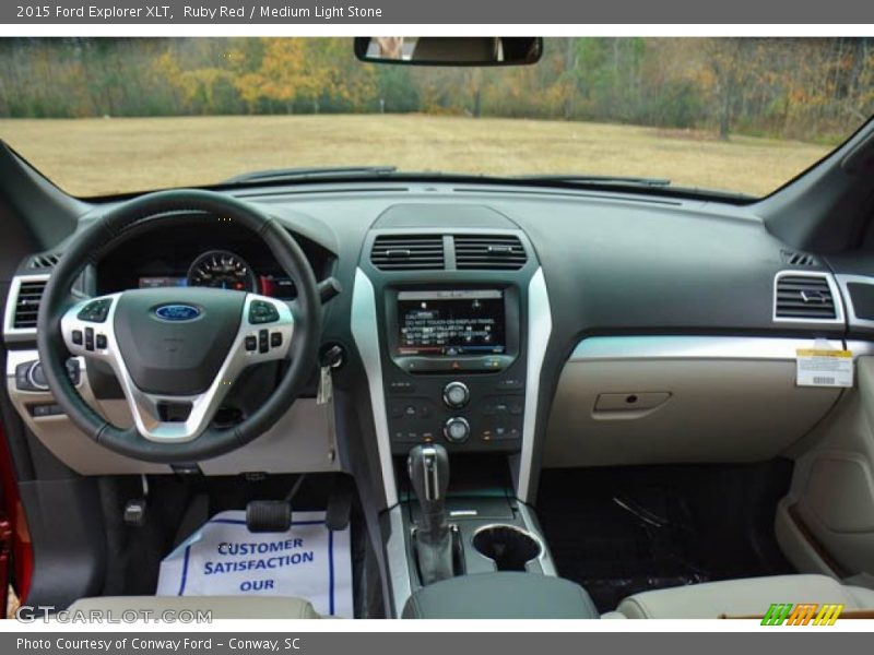 Ruby Red / Medium Light Stone 2015 Ford Explorer XLT