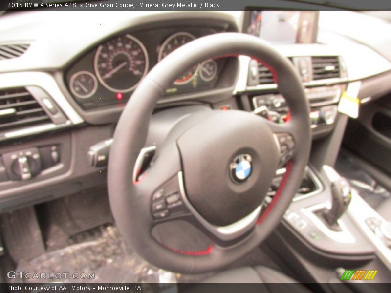 Mineral Grey Metallic / Black 2015 BMW 4 Series 428i xDrive Gran Coupe