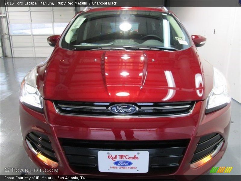 Ruby Red Metallic / Charcoal Black 2015 Ford Escape Titanium