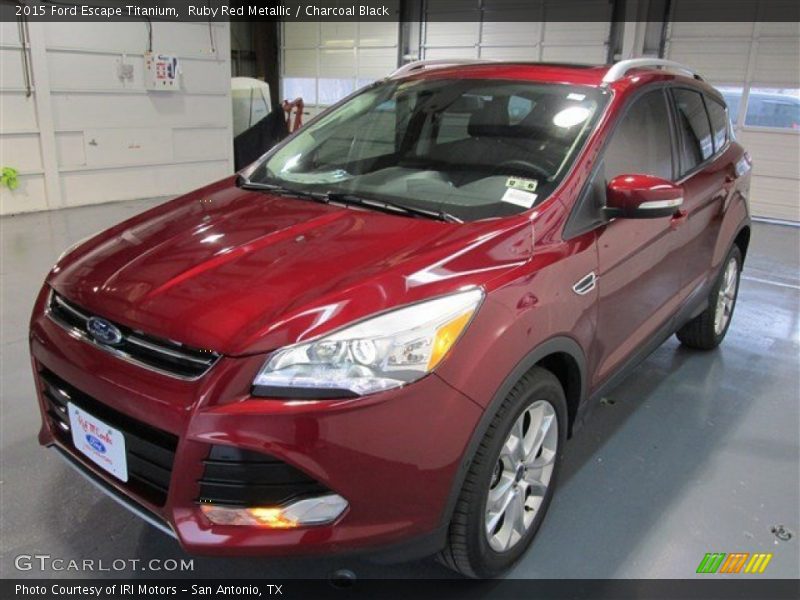 Ruby Red Metallic / Charcoal Black 2015 Ford Escape Titanium