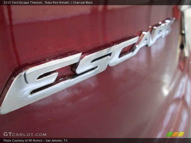 Ruby Red Metallic / Charcoal Black 2015 Ford Escape Titanium