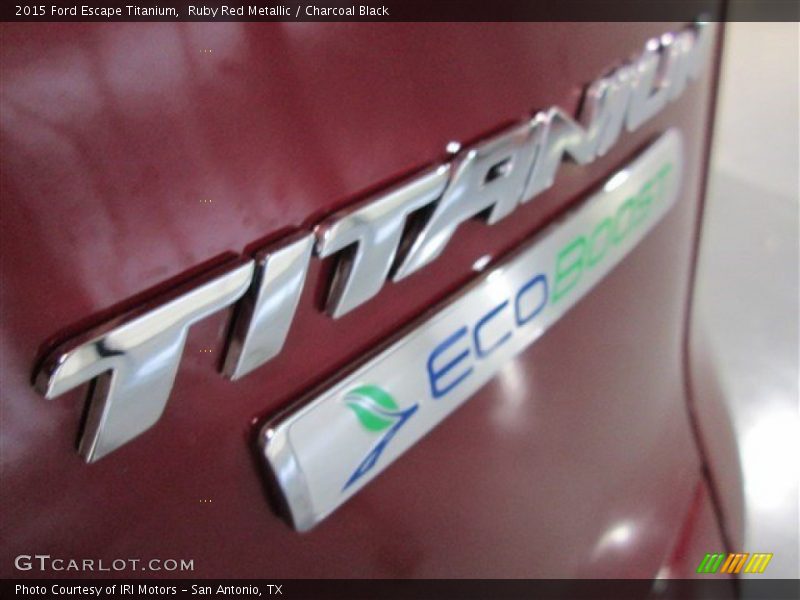 Ruby Red Metallic / Charcoal Black 2015 Ford Escape Titanium