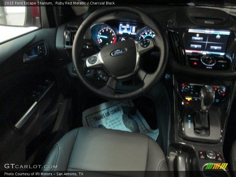 Ruby Red Metallic / Charcoal Black 2015 Ford Escape Titanium