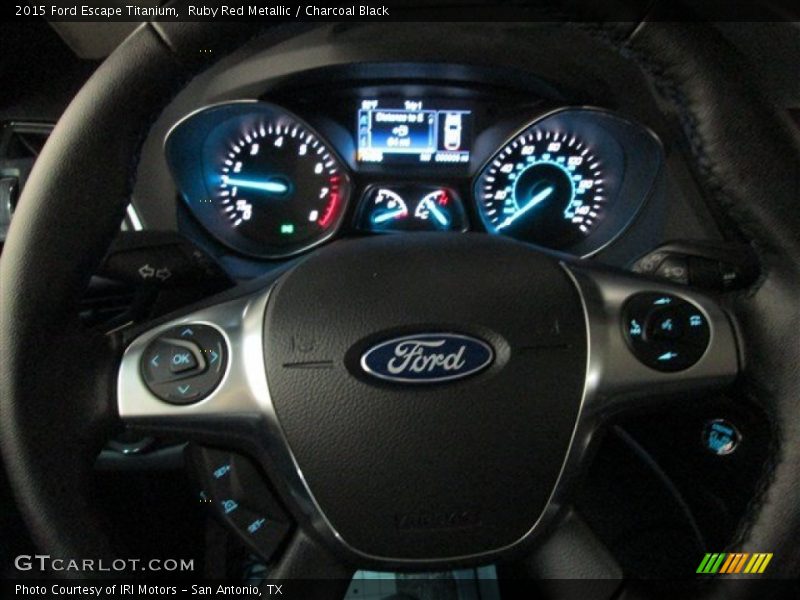 Ruby Red Metallic / Charcoal Black 2015 Ford Escape Titanium