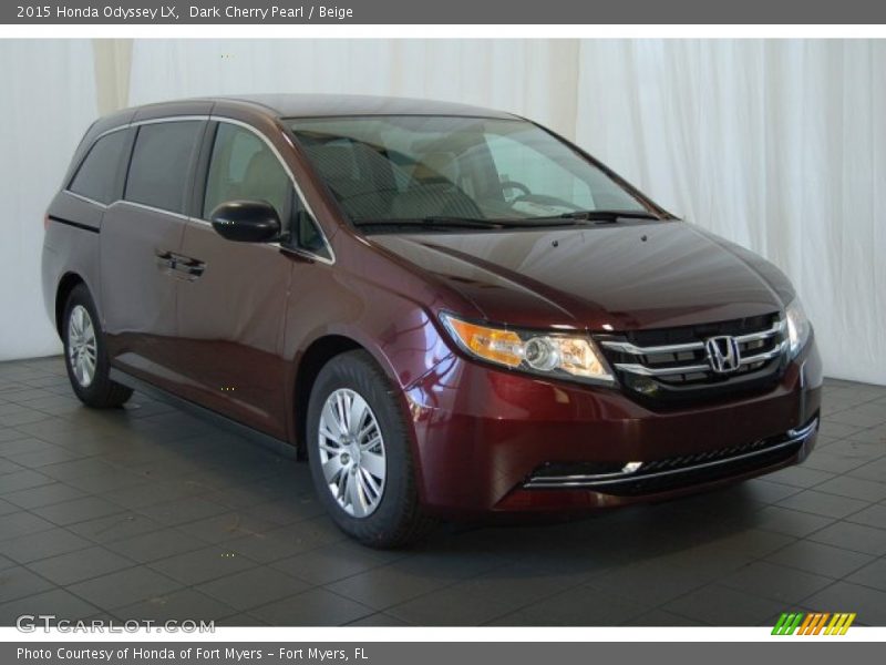 Dark Cherry Pearl / Beige 2015 Honda Odyssey LX