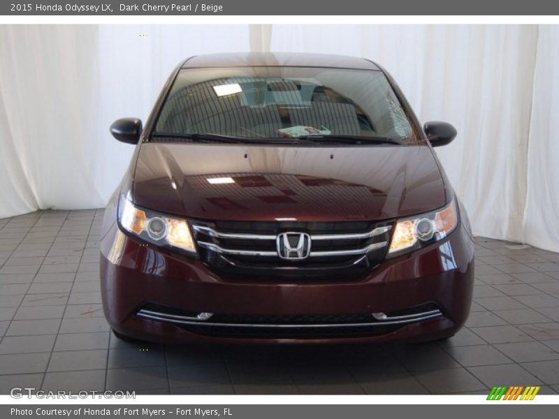 Dark Cherry Pearl / Beige 2015 Honda Odyssey LX