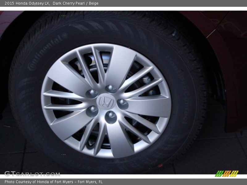 Dark Cherry Pearl / Beige 2015 Honda Odyssey LX