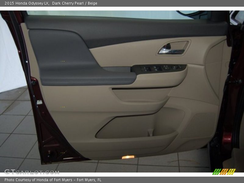 Dark Cherry Pearl / Beige 2015 Honda Odyssey LX