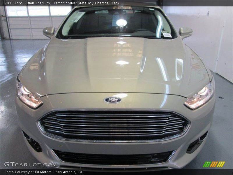 Tectonic Silver Metallic / Charcoal Black 2015 Ford Fusion Titanium