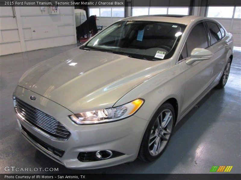 Tectonic Silver Metallic / Charcoal Black 2015 Ford Fusion Titanium