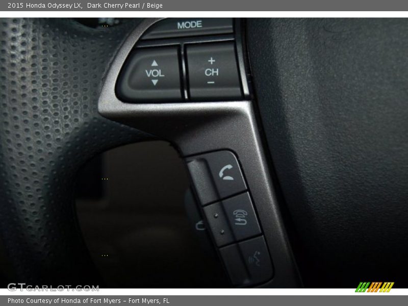 Dark Cherry Pearl / Beige 2015 Honda Odyssey LX