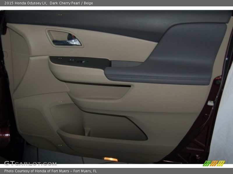 Dark Cherry Pearl / Beige 2015 Honda Odyssey LX