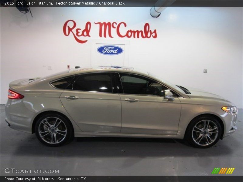 Tectonic Silver Metallic / Charcoal Black 2015 Ford Fusion Titanium