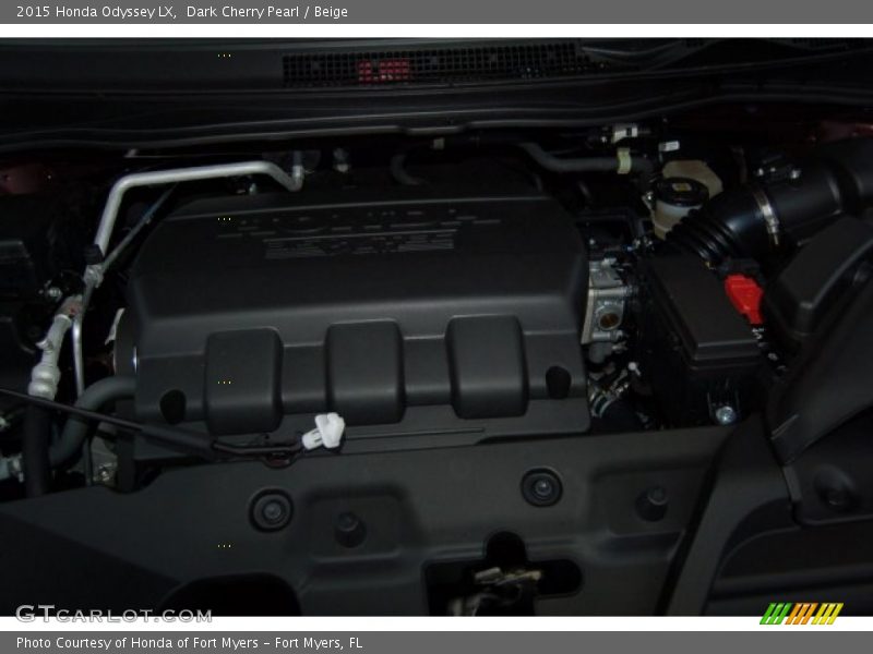 Dark Cherry Pearl / Beige 2015 Honda Odyssey LX