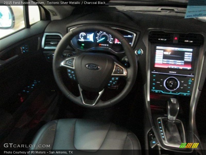 Tectonic Silver Metallic / Charcoal Black 2015 Ford Fusion Titanium
