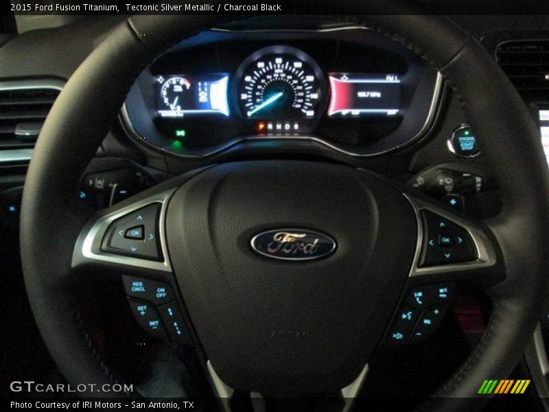 Tectonic Silver Metallic / Charcoal Black 2015 Ford Fusion Titanium