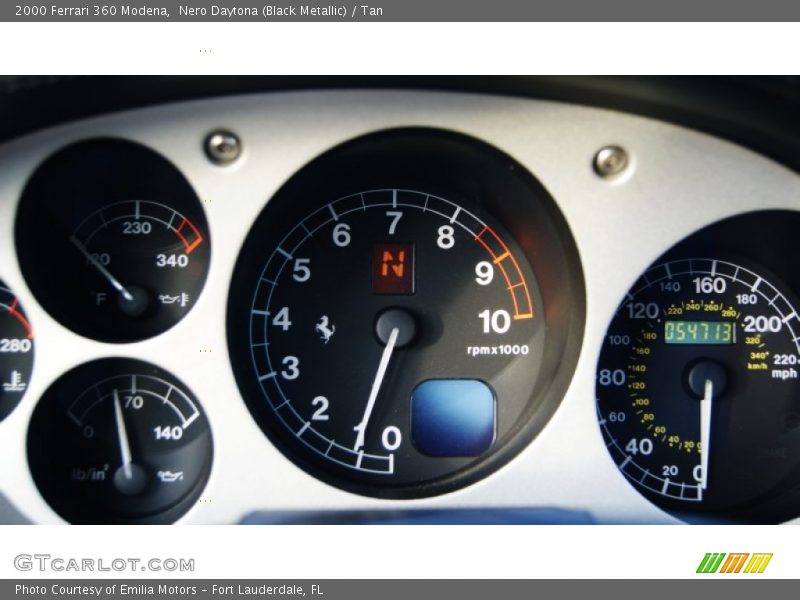 Nero Daytona (Black Metallic) / Tan 2000 Ferrari 360 Modena