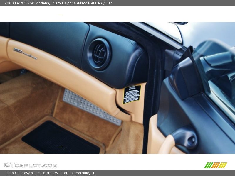 Nero Daytona (Black Metallic) / Tan 2000 Ferrari 360 Modena