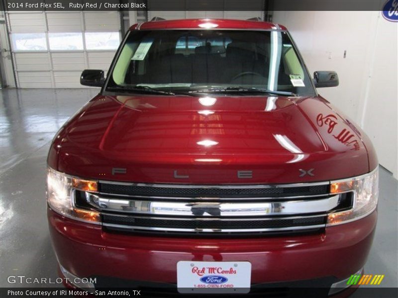 Ruby Red / Charcoal Black 2014 Ford Flex SEL