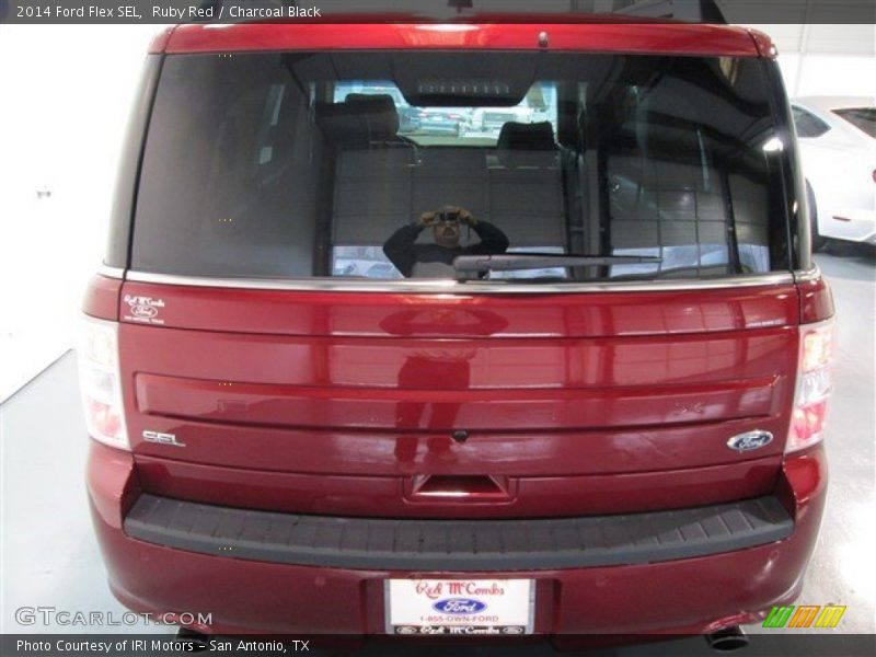 Ruby Red / Charcoal Black 2014 Ford Flex SEL